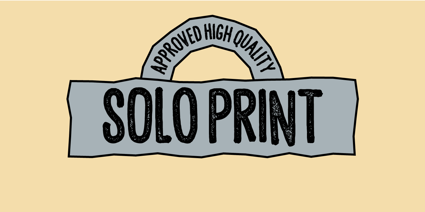Пример шрифта Solo Print
